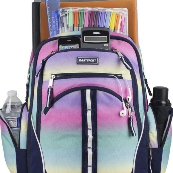 New East sport Unisex Expandable Velocity Backpack, Pretty Ombre 18 Inch - Picture 3 of 5